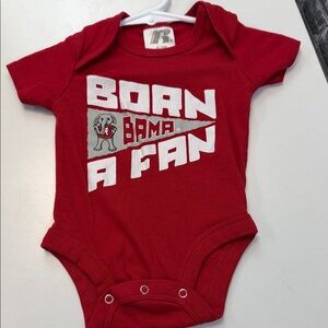 Born a Bama Fan Red‎ Baby Onesie